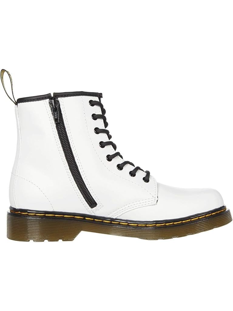 White Dr. Martens Kid's Collection 1460 Lace Up Fashion Boot (Little Kid/Big Kid)